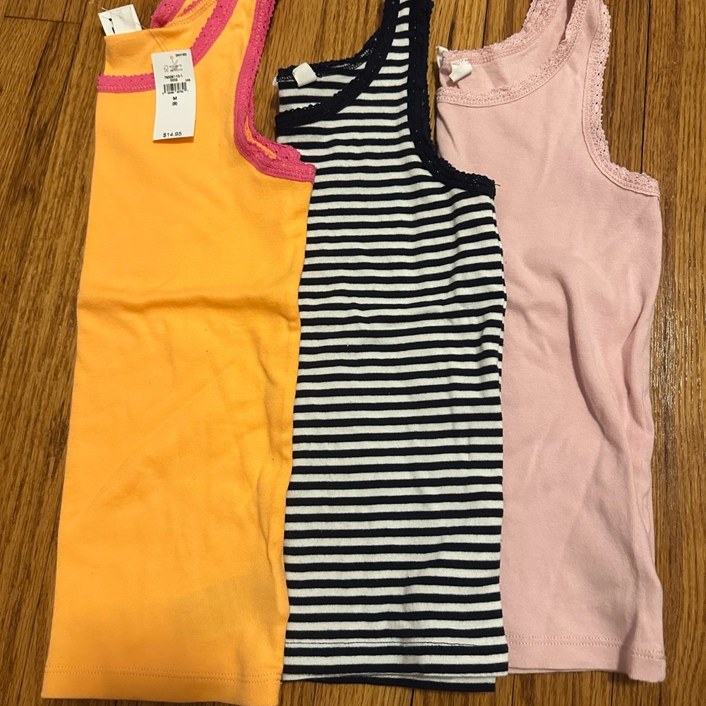 Gap Kids Sleeveless Tops - Yellow (NWT), Blue Striped, Pink